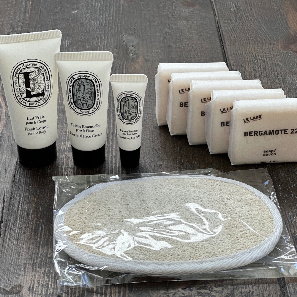 LAST SET* DIPTYQUE + LE LABO BERGAMOTE 22 AMENITY TOILETRY 8pc Set - Picture 2 of 4